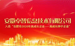 安徽卓智信息技術(shù)有限公司入選“合肥市2020年高成長(zhǎng)企業(yè)—高成長(zhǎng)種子企業(yè)”